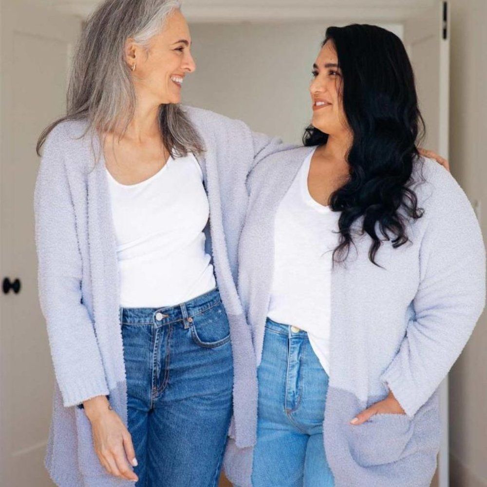 Thread & Supply Sweater Cardigan soft fuzzy women’s one size fits all NEW - Picture 2 of 14